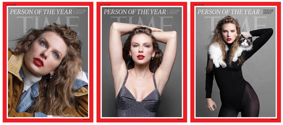 Taylor Swift na capa da revista Time (Crédito: HANDOUT / TIME / TIME PERSON OF THE YEAR / AFP)