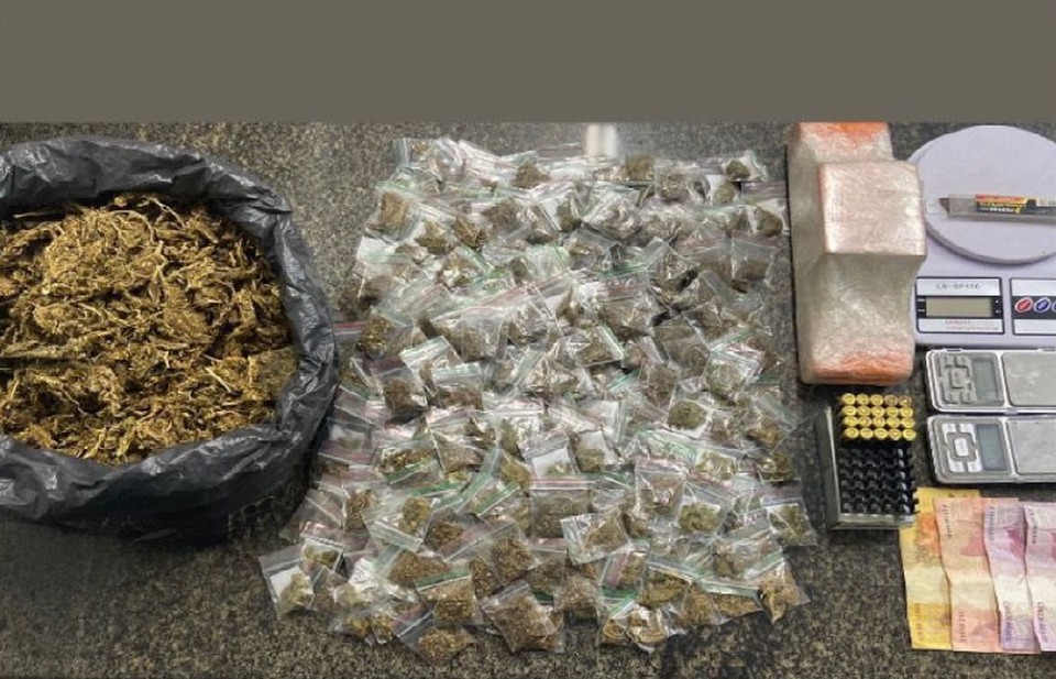 Drogas foram apreendidas na operao  (Foto: PM)