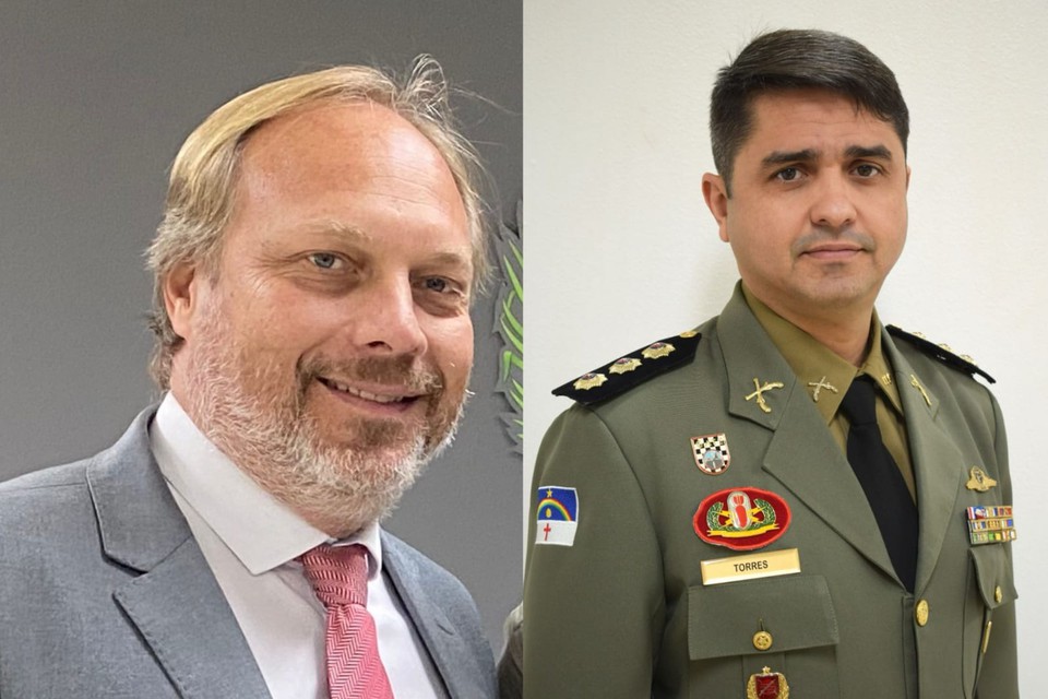 Delegado Renato Márcio Rocha Leite e coronel Ivanildo Cesar Torres de Medeiros (Foto: Divulgação)