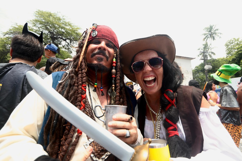 O pirata mais perigoso do Caribe marcando presença em Olinda (Crédito: Ruan Pablo)