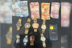 Homem  preso aps prprio pai denunciar crimes  polcia, em Santa Cruz do Capibaribe (Divulgao / PMPE)