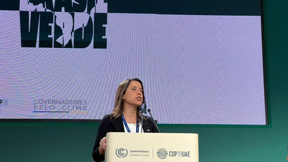 Raquel Lyra lança, durante a COP 28, em Dubai, a Estratégia Estadual de Hidrogênio Verde (Foto: Divulgação)