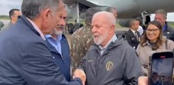 Presidente Lula chegou ao Rio Grande do Sul neste domingo (05)