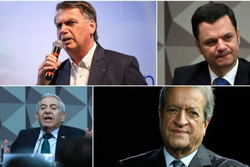 Bolsonaro e aliados prestam depoimento à PF nesta quinta por plano golpista (Crédito: Natanael Alves/PL, Ed alves/CB/D.A Press, Lula Marques/ Agência Brasil e Beto Barata/ PL)