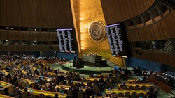 Assembleia-geral das Naes Unidas aprova novos direitos  Palestina (Foto: ANGELA WEISS/AFP)
