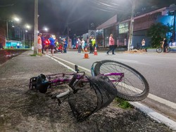 A ciclista foi levada para o Hospital da Restauração, no Recife