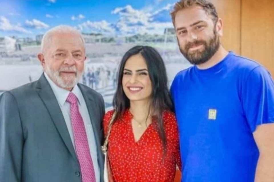 Lula, a mdica Natlia Schincariol e Lulinha (Crdito: Reproduo/Instagram)