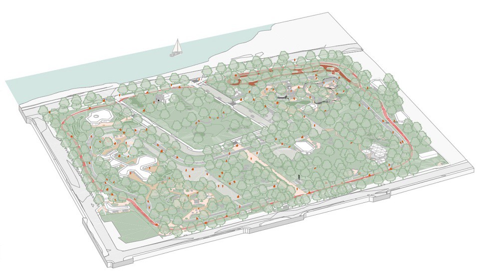 Planta do Projeto da Viva Parques para o Parque da Jaqueira (Divulgação)