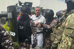 Equador apresenta queixa contra o Mxico no TIJ (foto: Polcia do Equador/AFP)