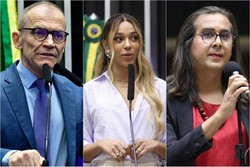 Parlamentares pedem respeito no Dia Internacional Contra a LGBTfobia (fotos: Waldemir Barreto/Agncia Senado e Zeca Ribeiro / Cmara dos Deputados)