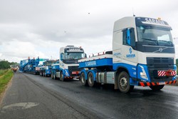 Incio do transporte de transformador em Pernambuco atrasa mais de duas horas (Foto: Marina Torres/DP Foto)