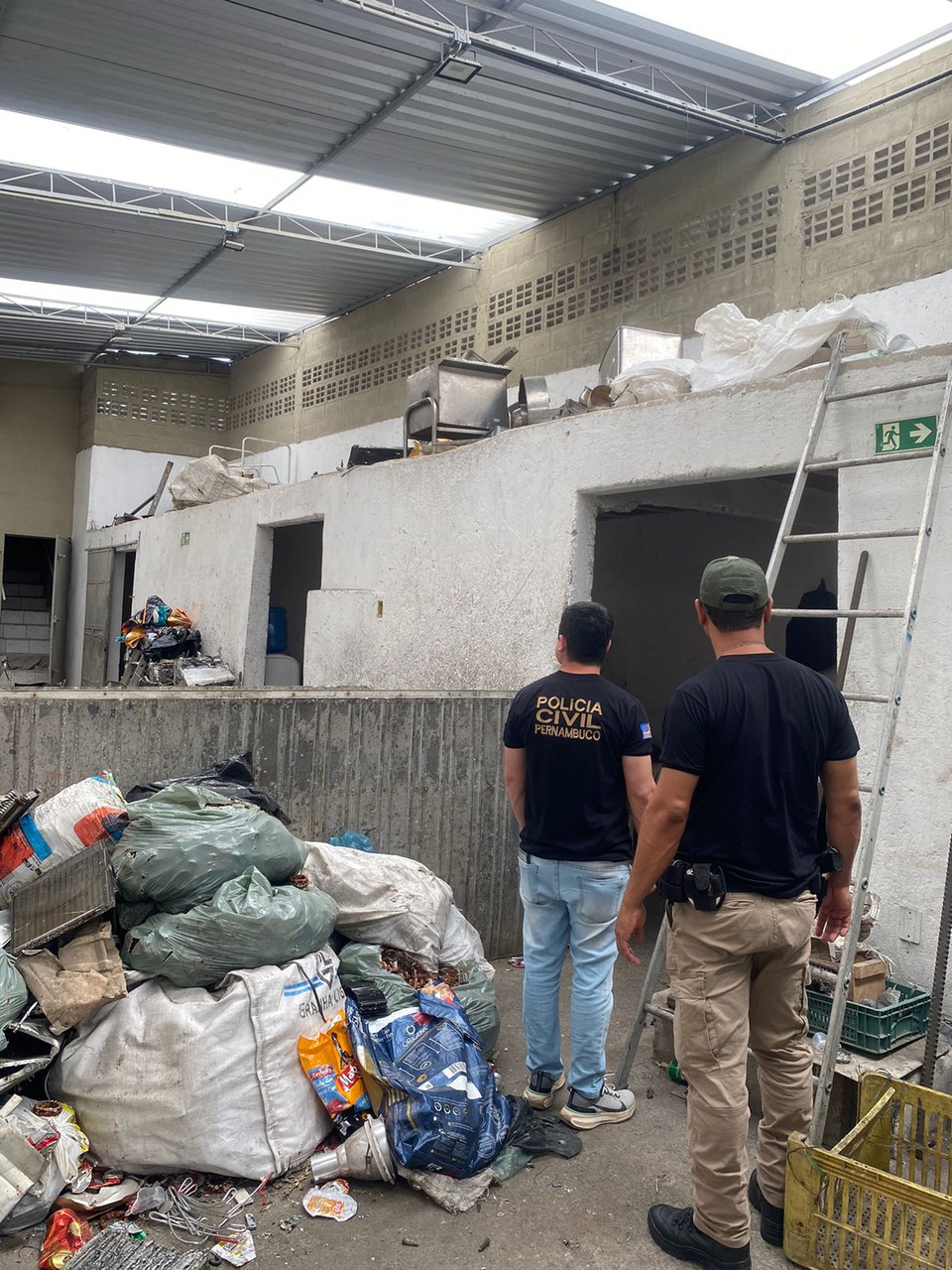 Policiais combatem furto de energia  (Foto: Polcia Civil )