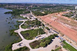 Vista geral da regio que engloba os bairros Pinheiro, Mutange, Bom Parto e Bebedouro, em Macei. Moradores tiveram que deixar suas casas devido a instabilidade do solo