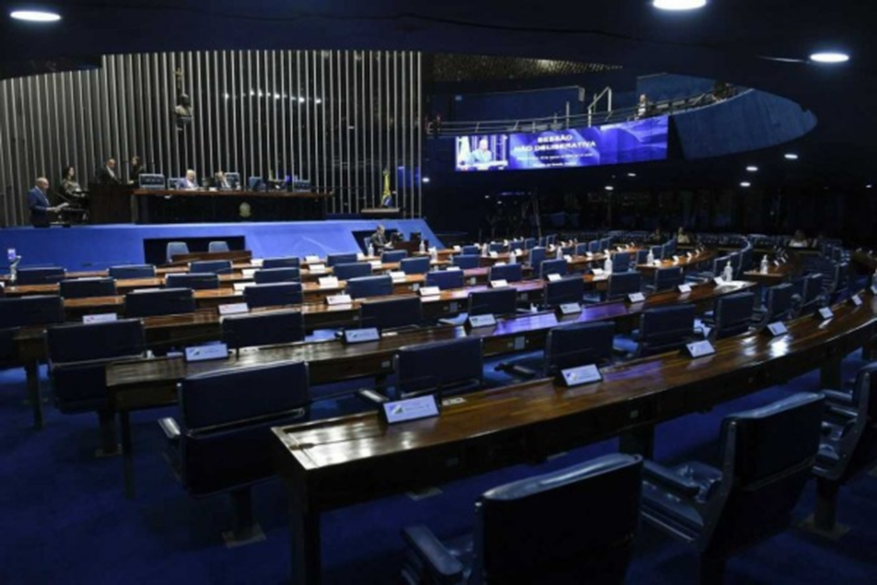 Plenrio do Senado: votaes relevantes mesmo em regime semipresencial
 (Crdito: Jefferson Rudy/Agncia Senado)