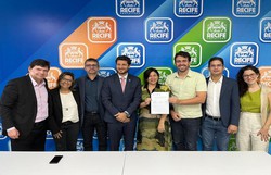 Prefeitura, Nações Unidas e ICLEI assinam carta de intenção para avançar na construção de resiliência climática e prevenção de desastres no Recife (Foto: Divulgação.)