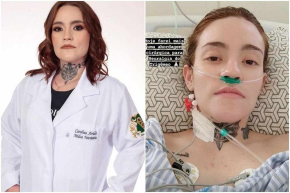 A recuperao  feita em regime de enfermaria, com analsegia para a manipulao local (Crdito: Reproduo/Instagram/@caarrudar)
