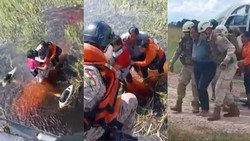 Cinco pessoas sobrevivem aps queda de avio em pntano repleto de jacars na Bolvia (Foto: Reproduo/Redes Sociais)