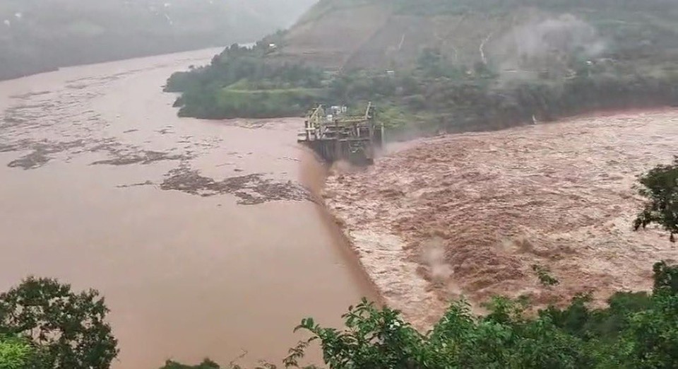 Rompimento ocorreu em Cotipor, na Serra Gacha (foto: Reproduo/X)