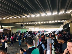 Linhas centro e sul do metrô amanhecem sem funcionar nesta quarta-feira no Recife (Foto: Lívia Taynah / Cortesia)
