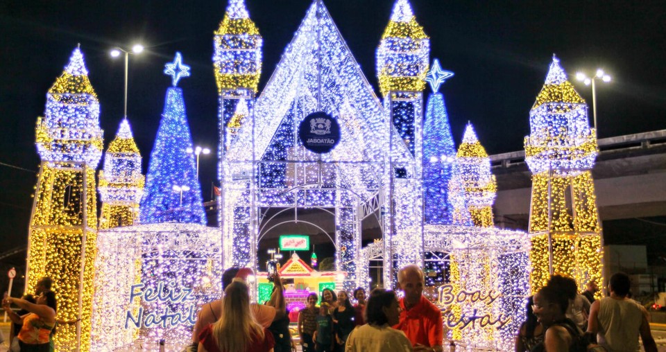 Decorao de Natal de parque foi apresentada  (Foto: Prefeitura de Jaboato/Divulgao)