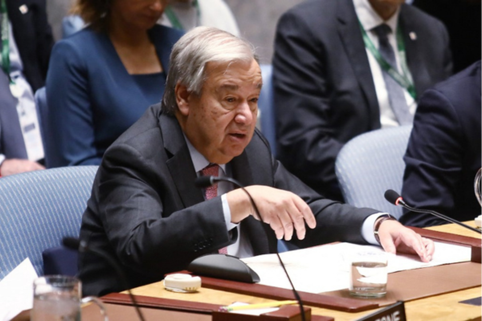 Secretrio-geral da ONU, Antonio Guterres (Crdito: LEONARDO MUNOZ / AFP)