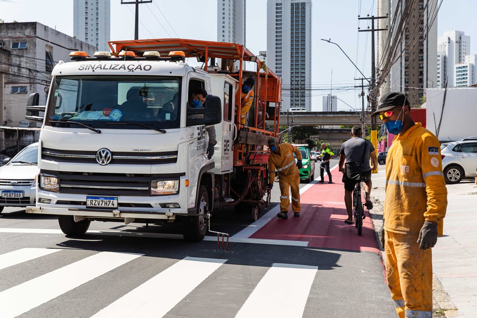 Corredores de trfego pesado so requalificados  (Foto: Prefeitura do Recife )