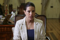 Governadora Raquel Lyra durante sabatina do primeiro ano do seu mandato