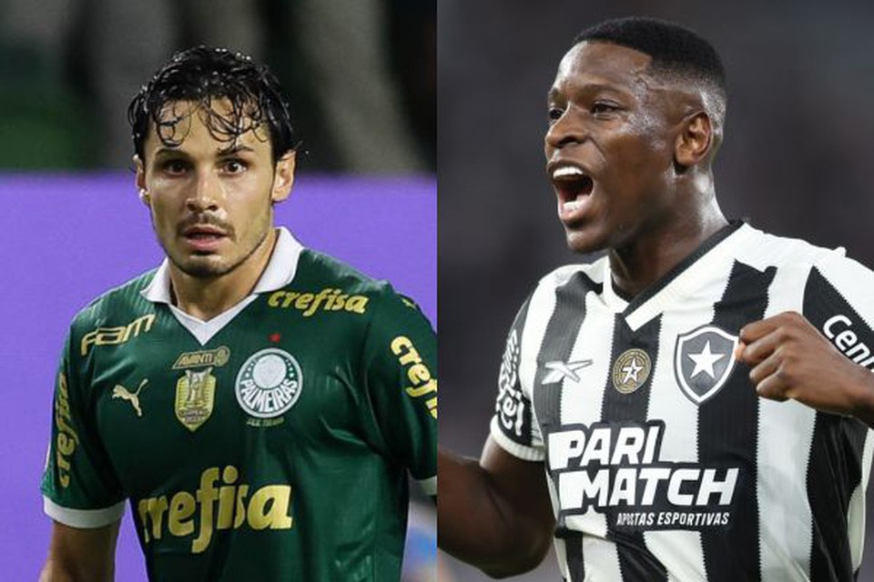Empatados em pontos faltando trs rodadas para o fim do Brasileiro 2024, as equipes fazem uma 'final' nesta tera-feira (26) (Fotos: Foto: Cesar Greco/Palmeiras/by Canon| Vtor Silva/Botafogo)