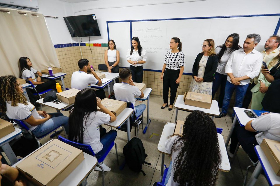 Raquel Lyra abriu ano letivo em escoila no Serto  (Foto: Governo de Pernambuco)