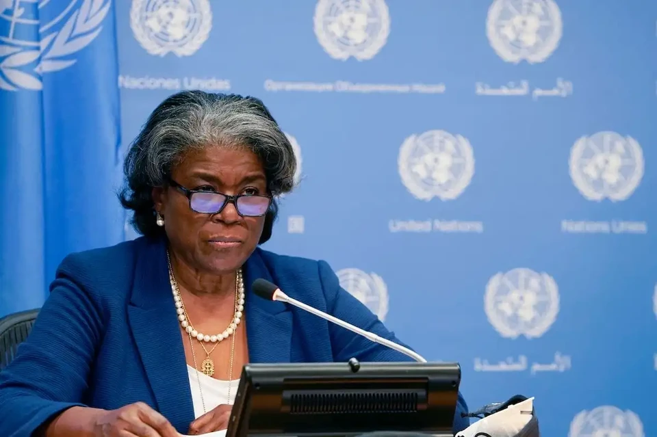Embaixadora dos EUA na ONU, Linda Thomas-Greenfield (foto: TIMOTHY A. CLARY/AFP via Getty Images)