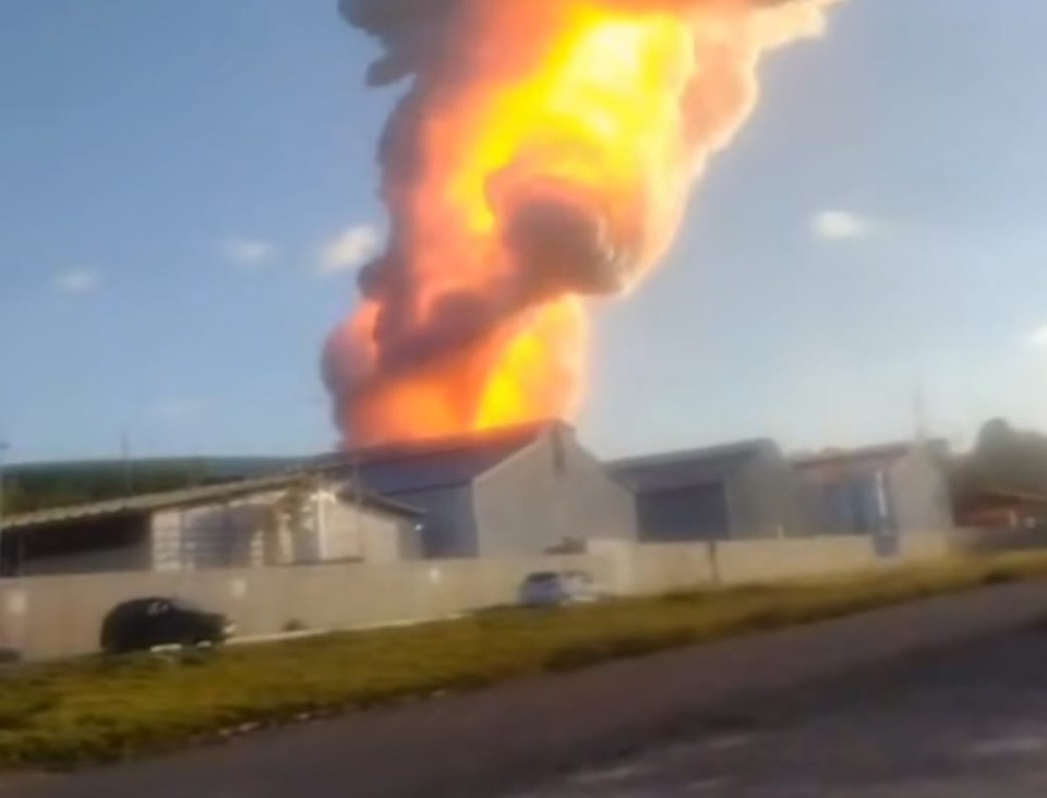 O fogo pde ser visto de longe (Foto: Reproduo/TikTok)