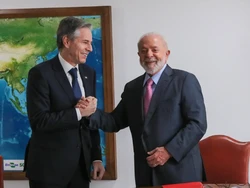 O presidente Luiz Inácio Lula da Silva recebeu o secretário de Estado dos EUA, Antony Blinken