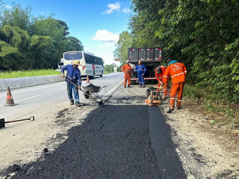 Operrios requalificam rodovias no Estado  (Foto: Governo de Pernambuco )