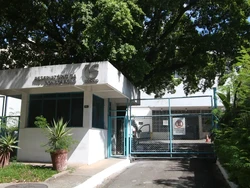 Fachada do reservatrio de gua da Sabesp na Consolao, So Paulo