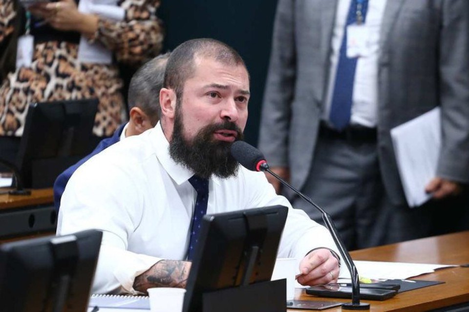 Relator do projeto, o Delegado Paulo Bilynskyj (PL-SP) negou que o texto seja inconstitucional e criticou a oposio da esquerda a proposta (Vinicius Loures/Cmara dos Deputados)