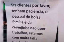 Restaurante culpa Bolsa Famlia por falta de funcionrios: 'Pessoal no quer trabalhar' (foto: Reproduo/X)