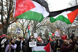 H informao de uma bandeira palestina no local
