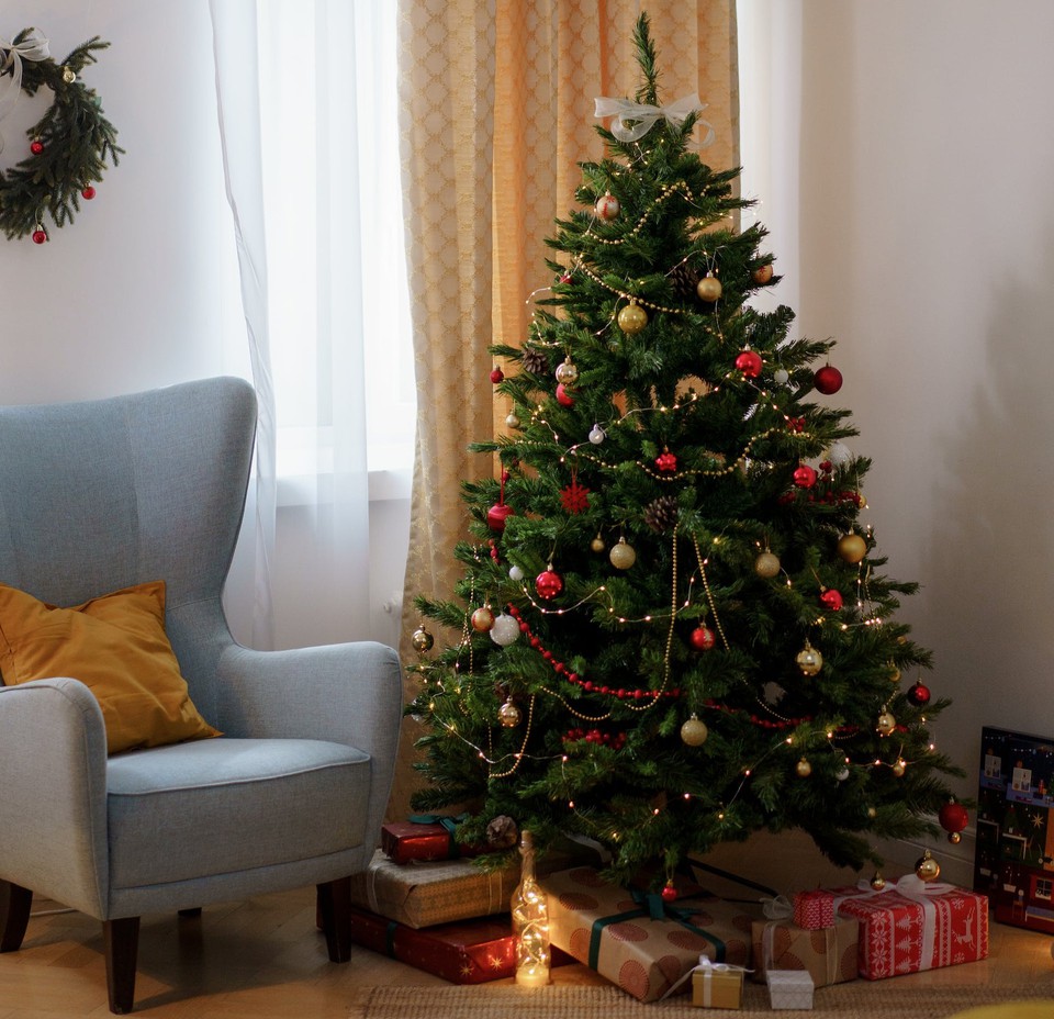 Férias de natal grupo de pessoas tem uma festa de ano novo dentro de casa  juntos