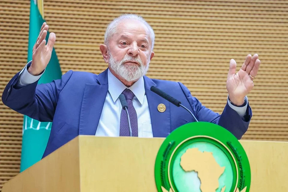 Lula participou de coletiva de imprensa ao encerrar seu giro pela frica neste domingo (18) (Foto: Ricardo Stuckert/PR)