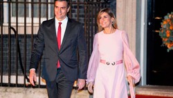 Pedro Snchez, primeiro-ministro da Espanha, e sua esposa, Begoa Gmez