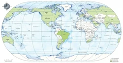 Mapa traz Brasil no centro 