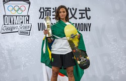 Rayssa Leal vence etapa do pr-olmpico na China e crava vaga em Paris (KIERAN CLEEVES / OIS/IOC / AFP)