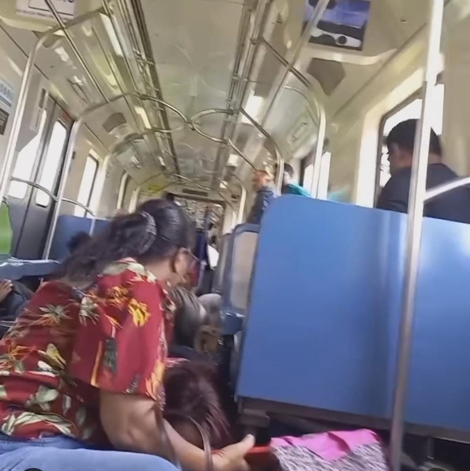Passageiros do metrô se jogaram no piso do trem por causa de tiroteio  (Reprodução/Redes sociais)