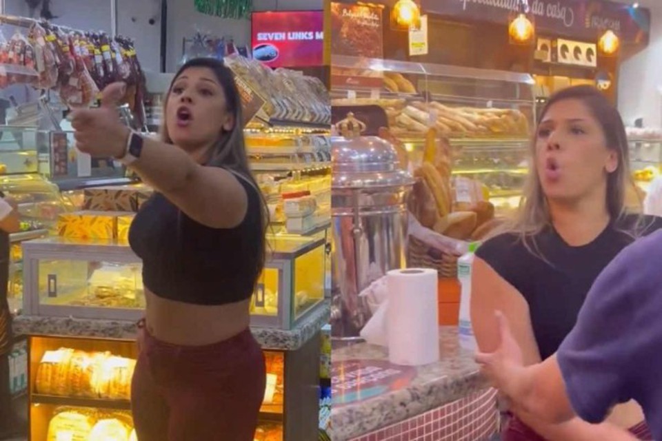 Mulher ataca casal LGBT em padaria (Crdito: Reproduo/X)