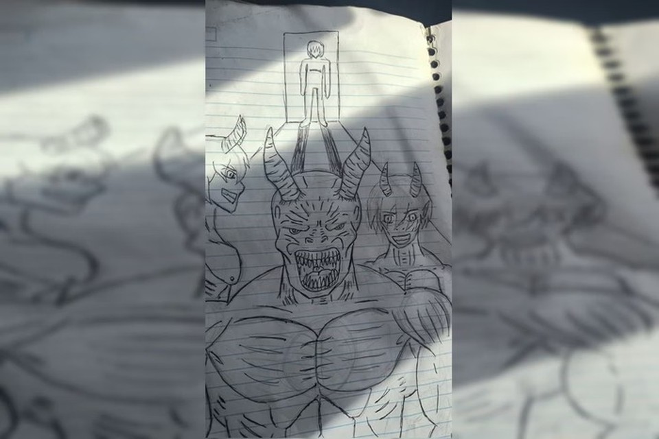 Desenho feito pelo adolescente  (foto: Material cedido ao Metrpoles)