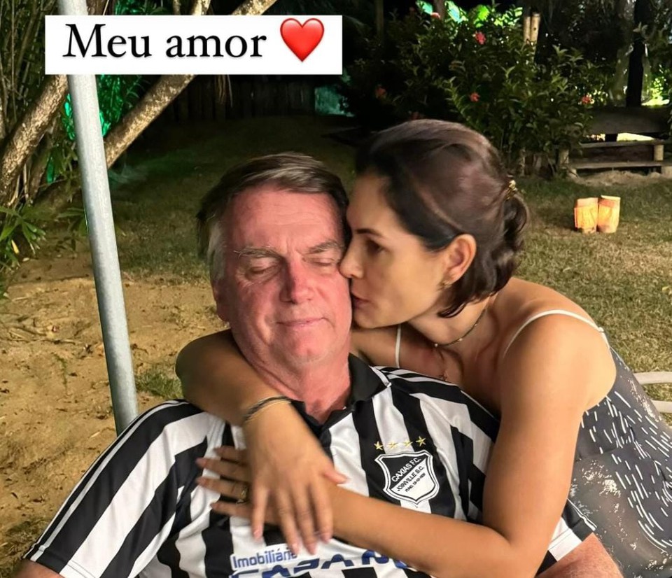 Michelle e Jair Bolsonaro (foto: Reproduo/Redes sociais)