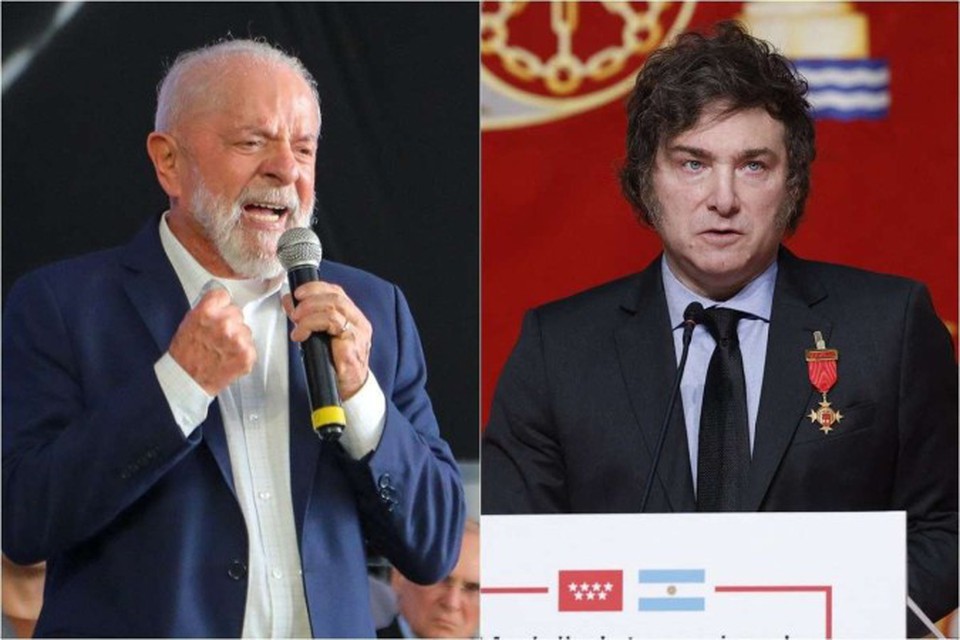 

Milei afirmou que no ir pedir desculpas  Lula e disse que isso  "uma discusso to pequena" (foto: JL ROSA / AFP; OSCAR DEL POZO / AFP)