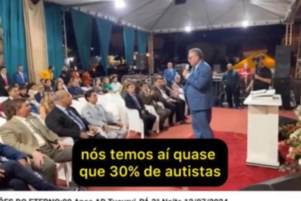 Pastor associou pessoas que tm Transtorno de Espectro Autista (TEA) com a no proteo espiritual (Crdito: Reproduo / Redes Sociais)