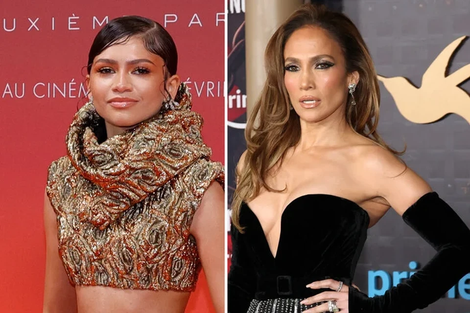 Zendaya ( esquerda) e Jennifer Lpez ( direita) (foto: Geoffroy VAN DER HASSELT / AFP & Monica Schipper / GETTY IMAGES NORTH AMERICA / Getty Images via AFP)