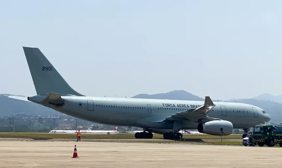 Aeronave KC-30, da Fora Area Brasileira (FAB) (foto: Paulo Pinto/Agncia Brasil)